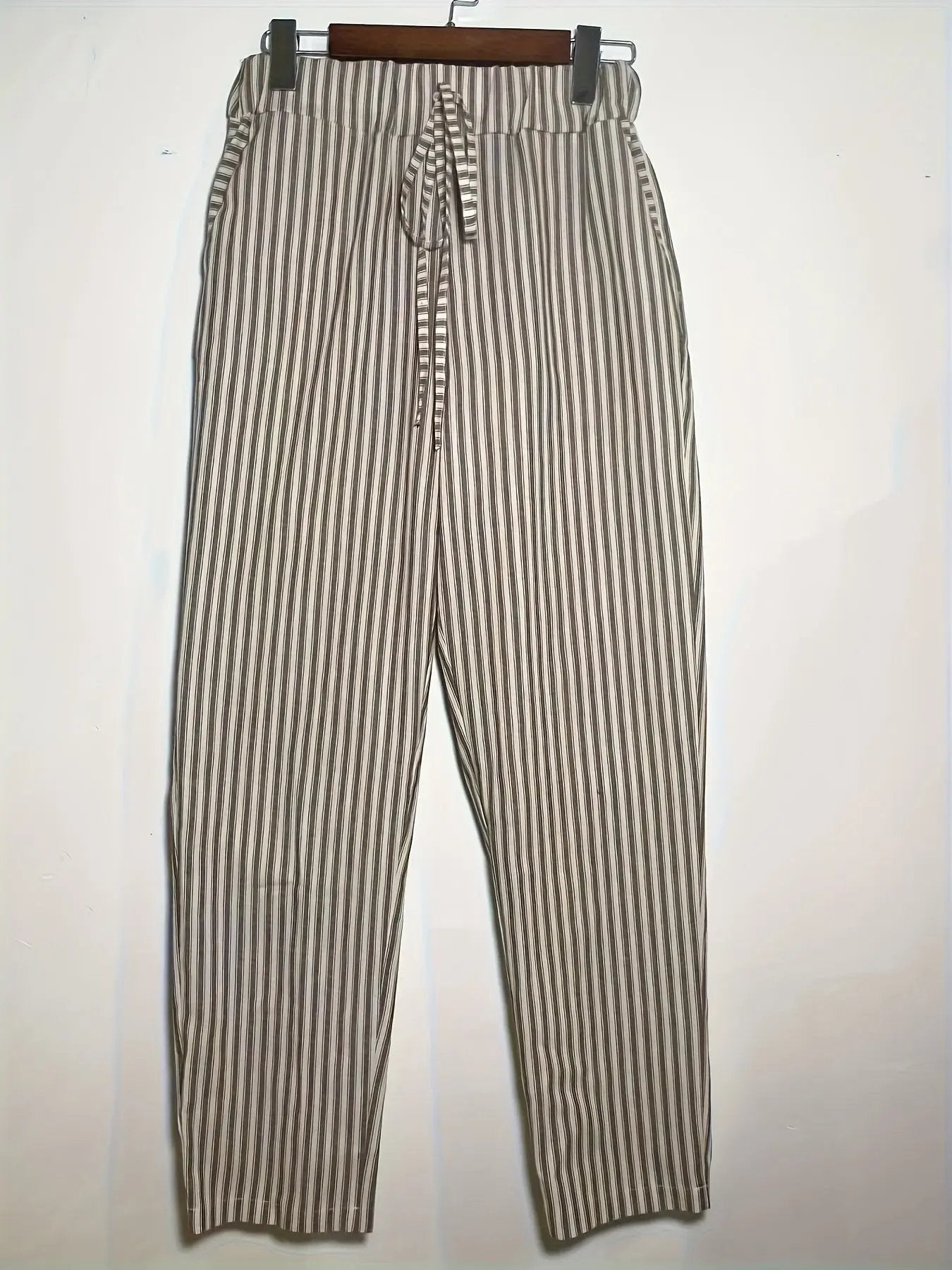 Athleisure pants with side stripe detail and wide fit
