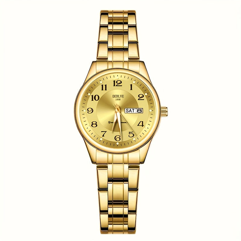 The Ultra-Slim Steel Watch Modern Timepiece, Luminous Calendar Display