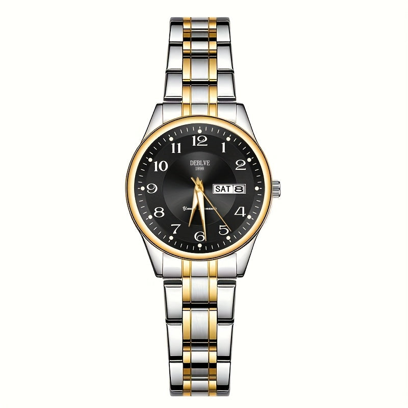 The Ultra-Slim Steel Watch Modern Timepiece, Luminous Calendar Display