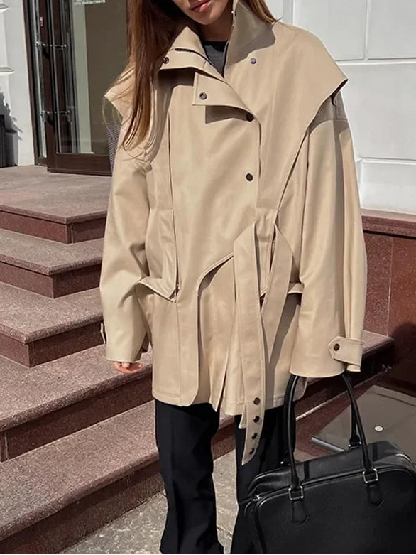 Fall overcoat, essential layer, high-waisted silhouette