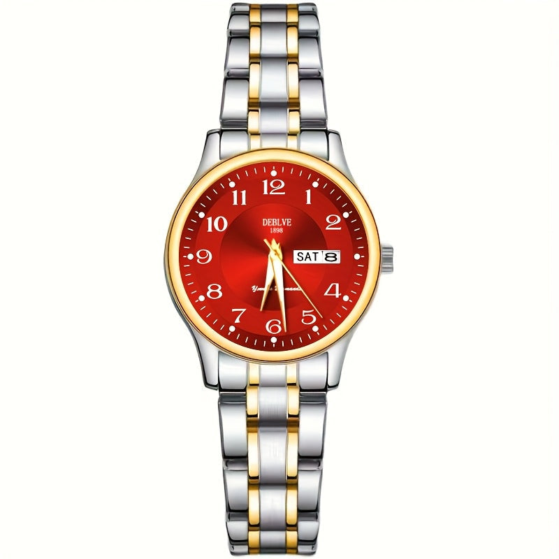 The Ultra-Slim Steel Watch Modern Timepiece, Luminous Calendar Display