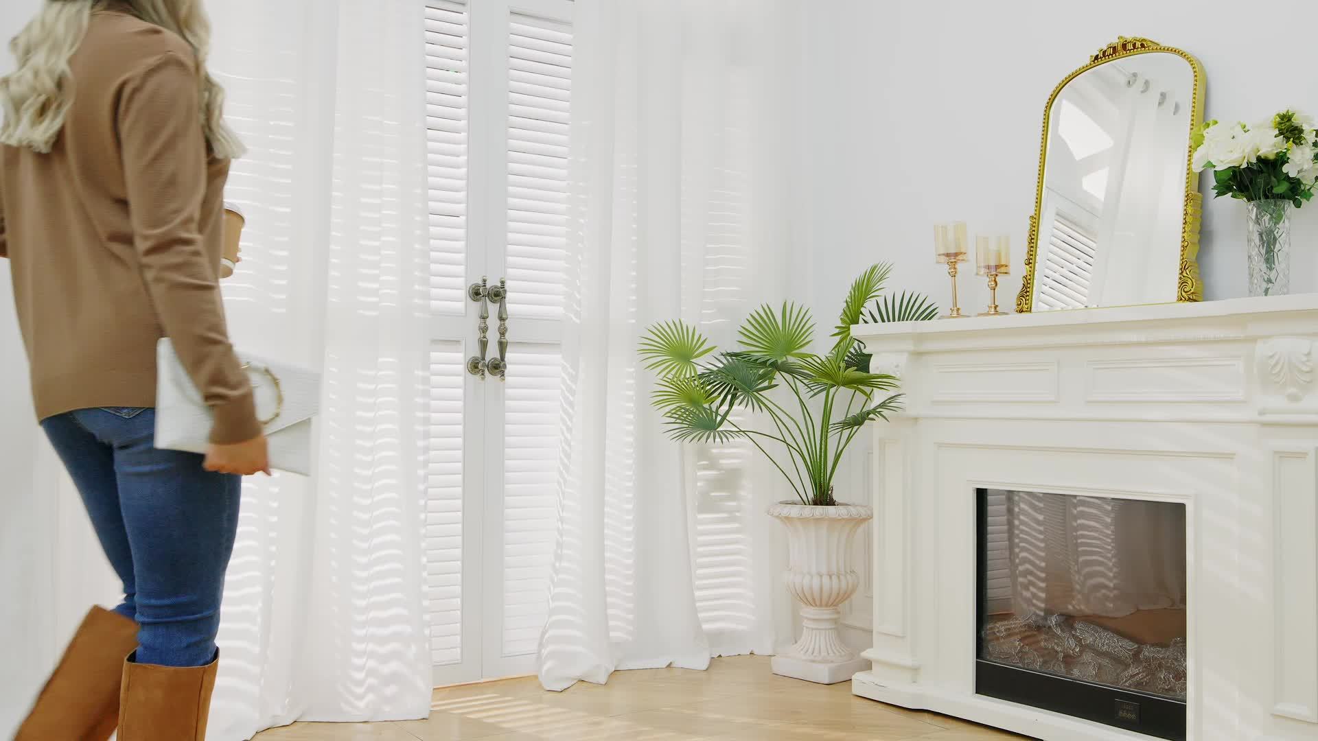 Turtleneck sweater in soft viscose knit, a must-have for autumn