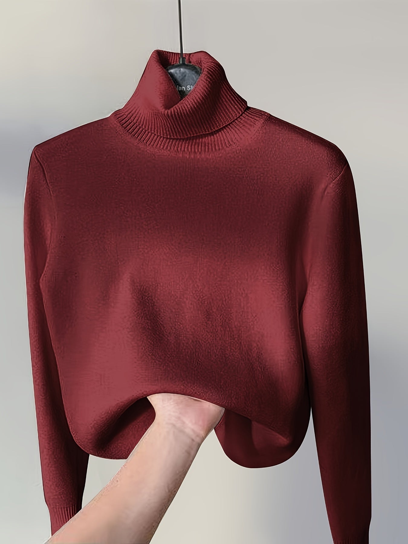 Essential Turtleneck Top in Soft Stretch Knit, Autumn Base