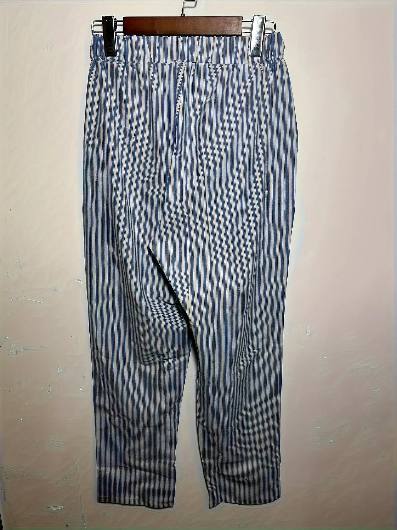 Athleisure pants with side stripe detail and wide fit