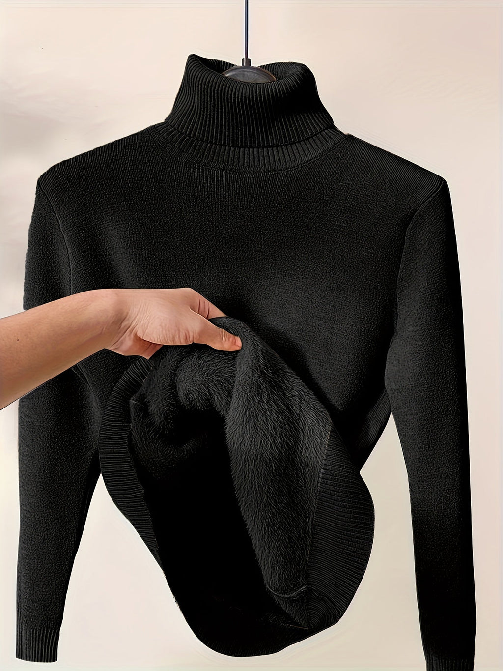 Essential Turtleneck Top in Soft Stretch Knit, Autumn Base