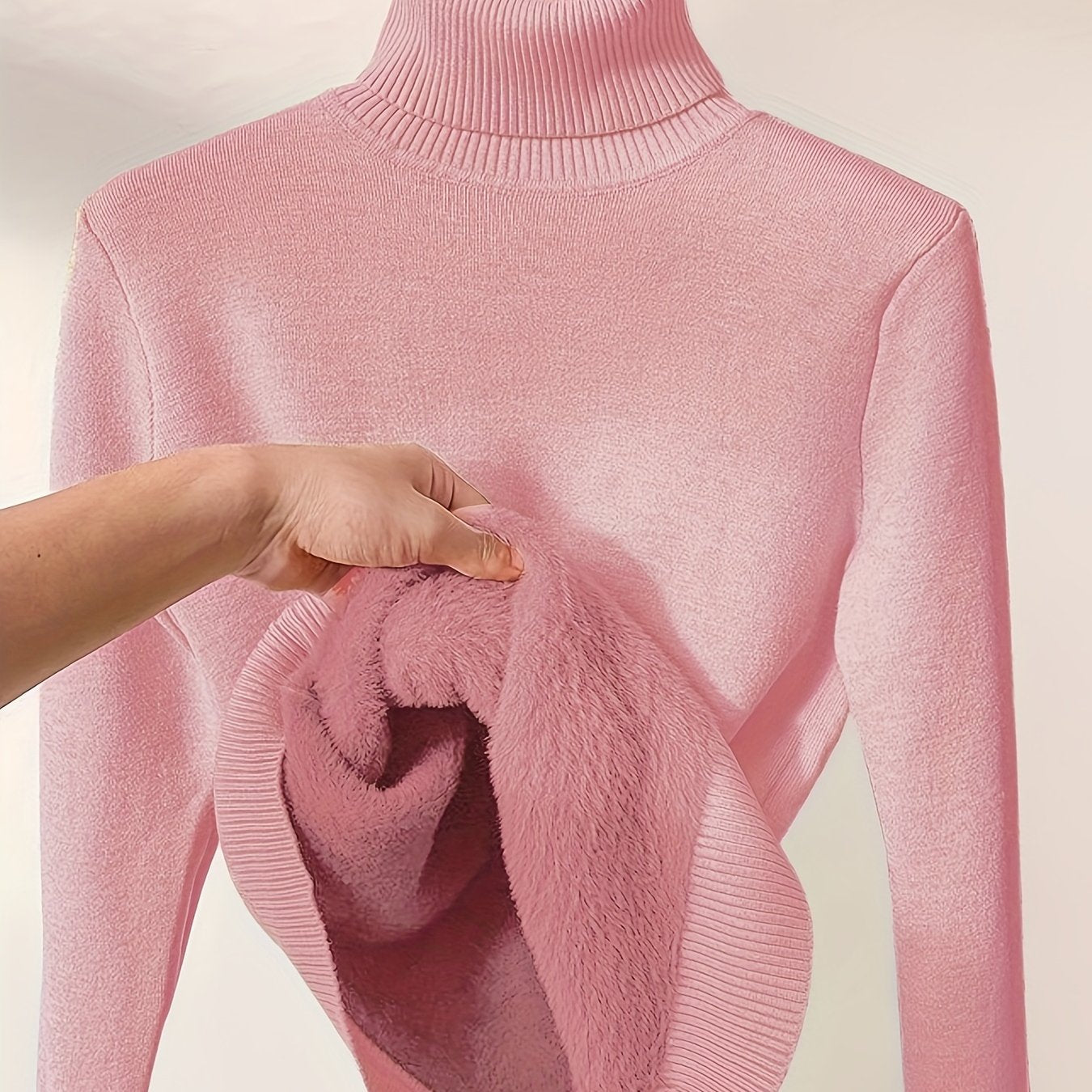 Essential Turtleneck Top in Soft Stretch Knit, Autumn Base
