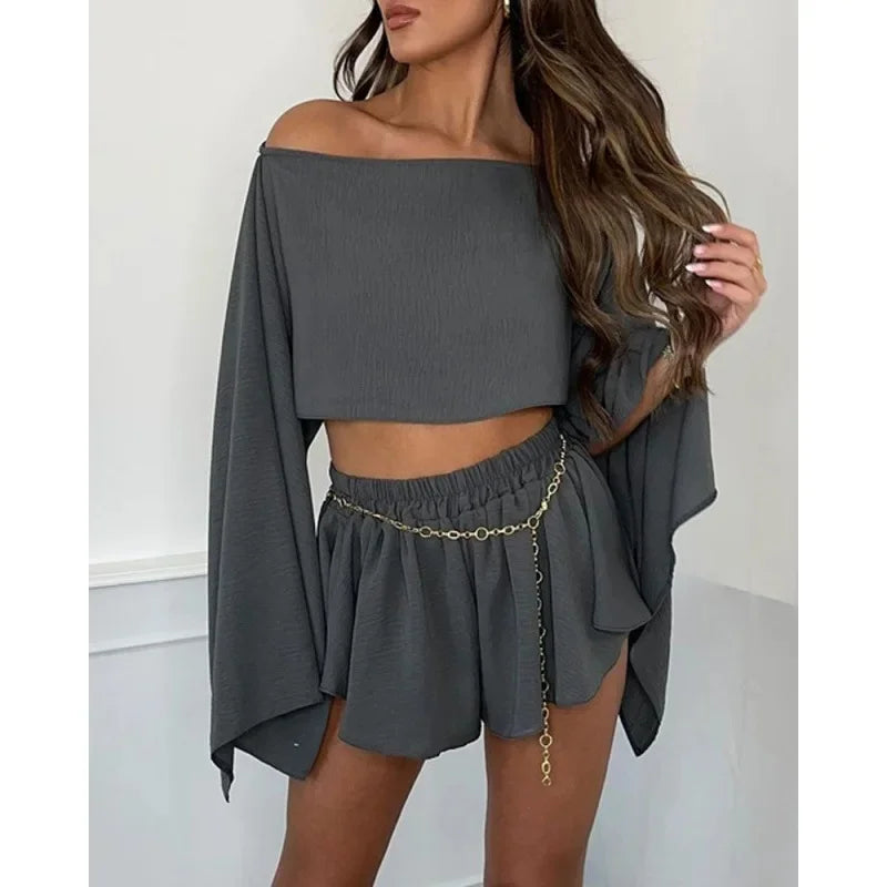 Transitional Cotton and Linen Lounge Set, Breathable Comfort