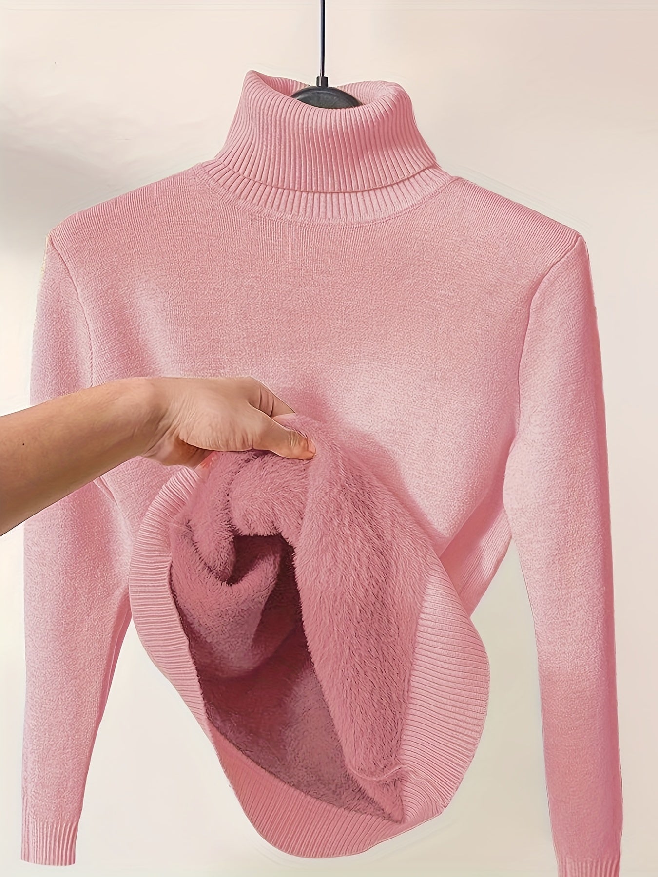 Essential Turtleneck Top in Soft Stretch Knit, Autumn Base