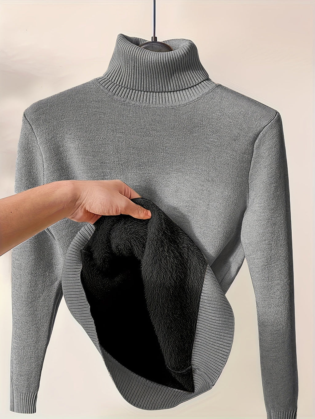 Essential Turtleneck Top in Soft Stretch Knit, Autumn Base