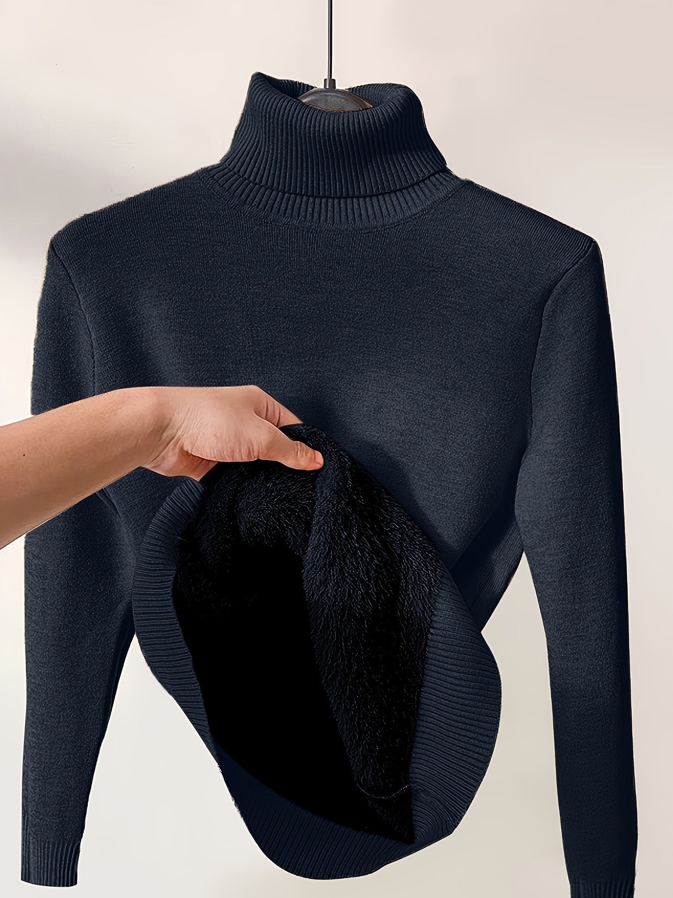 Essential Turtleneck Top in Soft Stretch Knit, Autumn Base