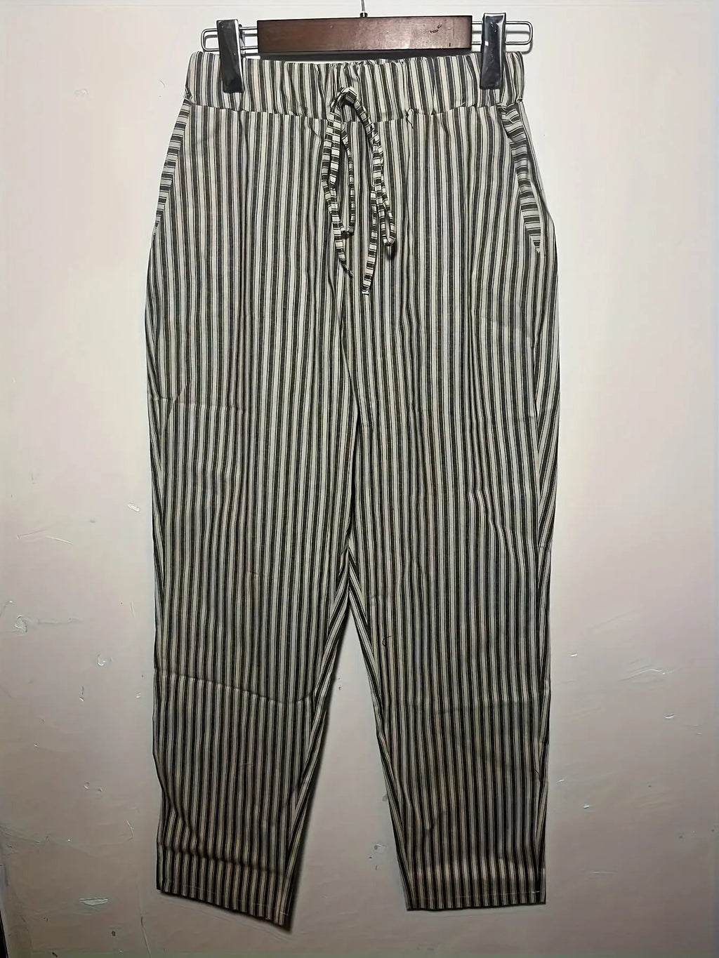 Athleisure pants with side stripe detail and wide fit