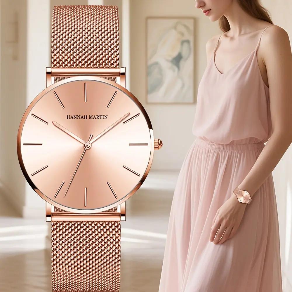 Classic watch with polished steel finish, understated elegance